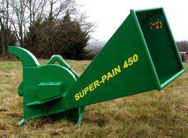 SUPER-PAIN 450 chipper on tractor without evacuation neck